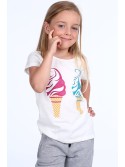 T-Shirt mit Applikation, Creme, NDZ8171 – Online-Shop – Boutique